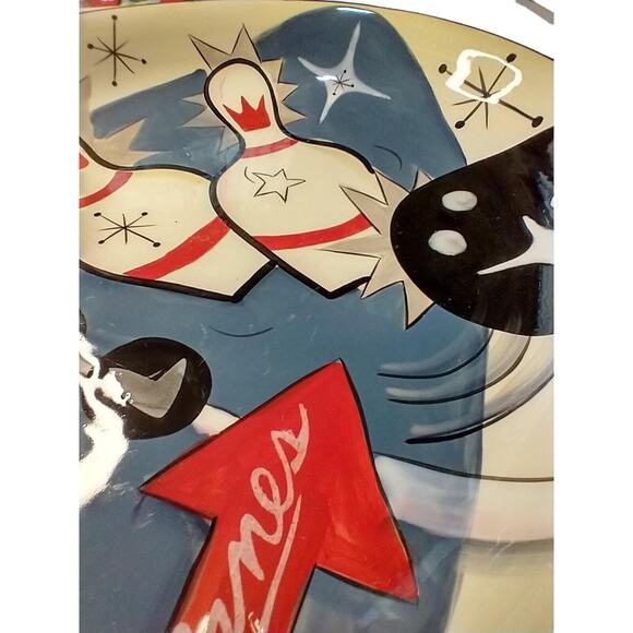 Clay Art Bowl O Rama 17.5" Hand-Painted StoneLite Serving Pasta Bowl Retro - Picture 14 of 14